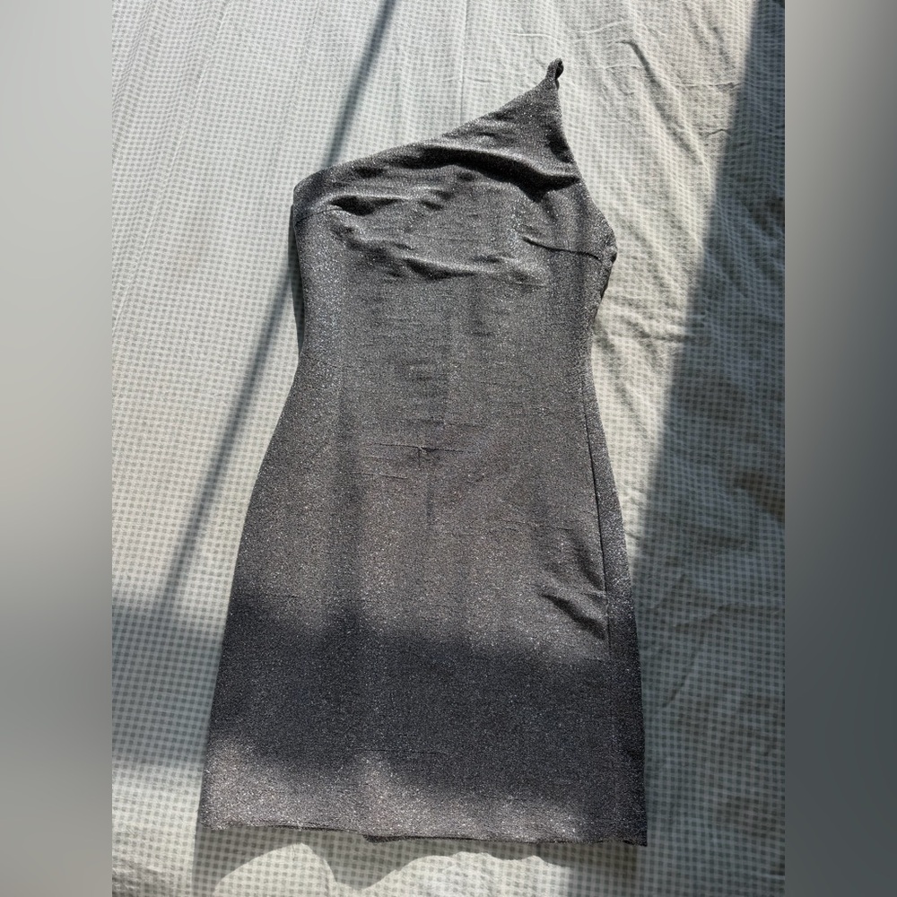 Princess Polly One-Shoulder Shimmer Mini Dress